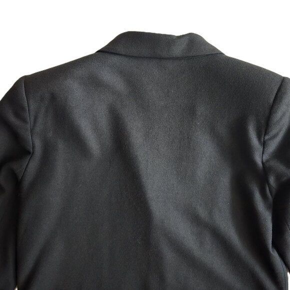 Sag Harbor 100% Wool Fully Lined Tailored Notch Lapel Black Blazer W. Size 10 - Picture 5 of 7